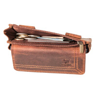 MATADOR BRISBANE Leder Universal Handytasche 6.9 Zoll Vintage Braun