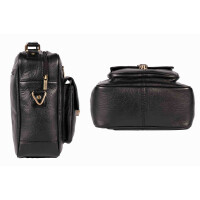 MATADOR Leder Umhängetasche Schultertasche 10.5 Zoll Schwarz