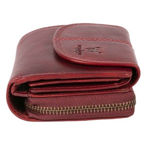 MATADOR Leder Damen Geldbörse Portemonnaie 14 Fächer RFID TüV Rot