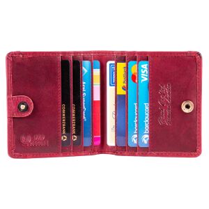 MATADOR WIEN Damen Echt Leder Portemonnaie Klein RFID TüV Pink