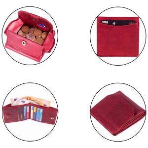 MATADOR WIEN Damen Echt Leder Portemonnaie Klein RFID TüV Pink