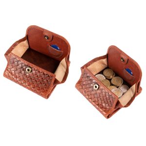 MATADOR WIEN Kleine Geldbörse Damen Herren Leder RFID TüV Caro-Design