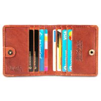 MATADOR WIEN Kleine Geldbörse Damen Herren Leder RFID TüV Caro-Design