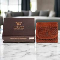 MATADOR WIEN Kleine Geldbörse Damen Herren Leder RFID TüV Caro-Design