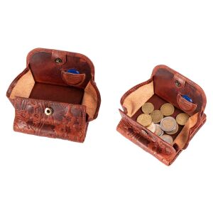 MATADOR WIEN Leder Geldbörse Damen Klein Portemonnaie RFID TüV Blumen