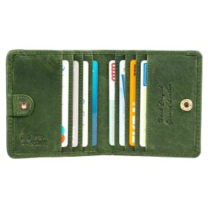 MATADOR WIEN Damen Herren Geldbörse Portemonnaie klein Leder RFID TüV Grün