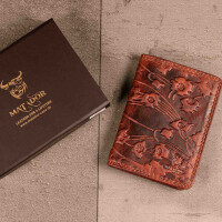 MATADOR PORTO Leder Kreditkartenetui RFID Kreditkartenhülle Blumen