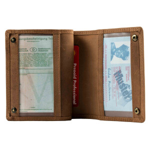 MATADOR TORONTO Herren Leder Portemonnaie Geldbörse Hell-Braun