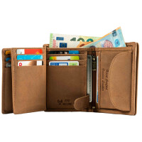 MATADOR TORONTO Herren Leder Portemonnaie Geldbörse Hell-Braun