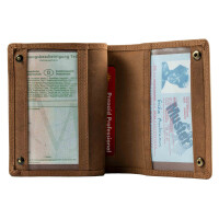 MATADOR TORONTO Herren Leder Portemonnaie Geldbörse Hell-Braun