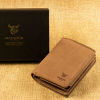 MATADOR TORONTO Herren Leder Portemonnaie Geldbörse Hell-Braun