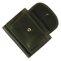 MATADOR GENF Kleine Leder Mini Geldbörse Damen Herren RFID Grün