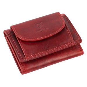 MATADOR GENF Damen Portemonnaie Klein Leder Geldbörse RFID Rot