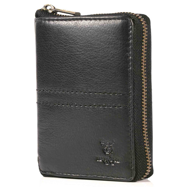 MATADOR Leder Geldbörse Brieftasche Damen Herren RFID TüV Schwarz