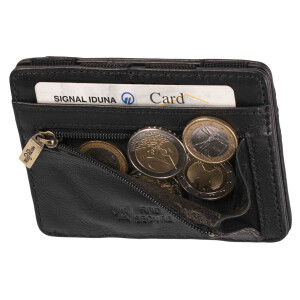 MATADOR RFID Magic Wallet Echt Leder Kreditkarten-Etui-Hülle Schwarz
