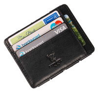 MATADOR MAGICO Leder Kreditkartenetui Kartenetui Magic Wallet RFID Schwarz
