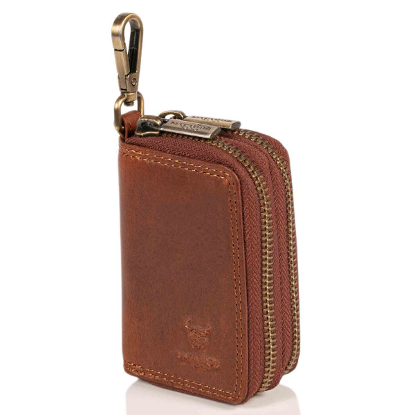 MATADOR Leder Auto-Motorrad-Schlüssel-Tasche-Etui Vintage Braun