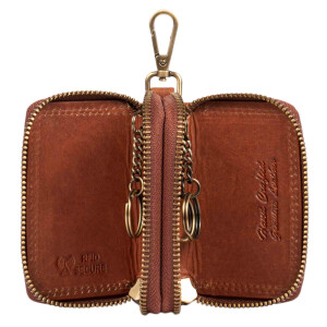 MATADOR Leder Auto-Motorrad-Schlüssel-Tasche-Etui Vintage Braun