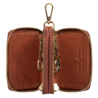 MATADOR Leder Auto-Motorrad-Schlüssel-Tasche-Etui Vintage Braun