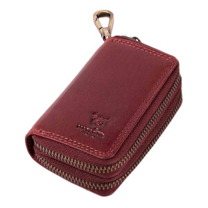 MATADOR Leder Auto Motorrad Schlüsseltasche Schlüsseletui Rot