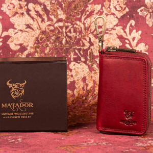 MATADOR Leder Auto-Motorrad-Schlüssel-Tasche-Etui Pink