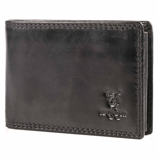 MATADOR BILBAO Herren Leder Geldbörse Portemonnaie RFID Schwarz