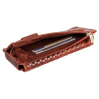 MATADOR BRISBANE Leder Universal Gürteltasche Klett 6.9 Zoll Karo Braun