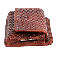 MATADOR BRISBANE Leder Universal Gürteltasche Klett 6.9 Zoll Karo Braun