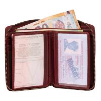 MATADOR GRANADA Leder Geldbörse Portemonnaie RFID TüV Rot