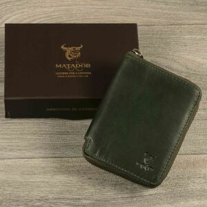 MATADOR GRANADA Leder Geldbörse  Portemonnaie RFID TüV Grün
