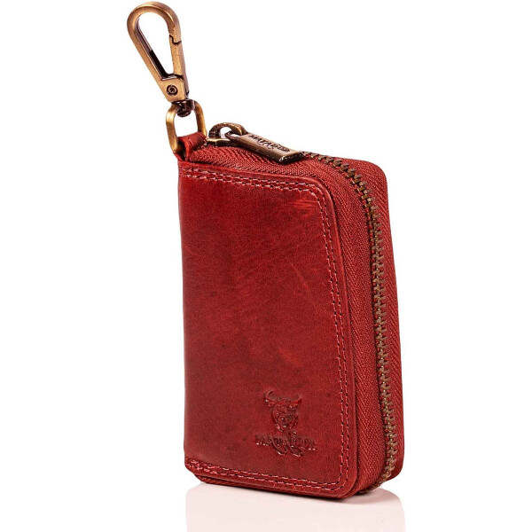 MATADOR Leder Auto-Motorrad-Schlüssel-Tasche-Etui K65 Rot
