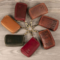 MATADOR BARI Leder Auto-Motorrad-Schlüssel-Tasche-Etui Rot