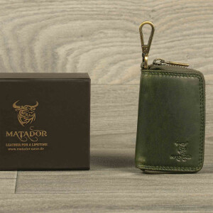MATADOR BARI Leder Schlüsseltasche Schlüsseletui Auto Motorrad Grün