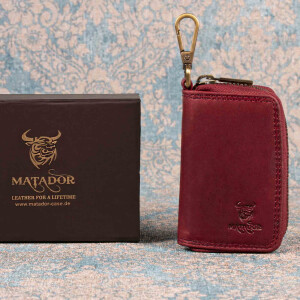 MATADOR BARI Leder Auto-Motorrad-Schlüssel-Tasche-Etui Pink