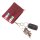 MATADOR Leder Schlüsseltasche Schlüsseletui Auto Motorrad RFID Rot
