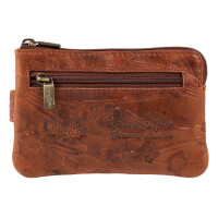 MATADOR BRISTOL Leder Schlüsselmäppchen Auto Motorrad Blumen Braun