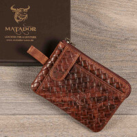MATADOR CUSCO Leder Schlüsselmäppchen Schlüsseltasche Karo-Braun