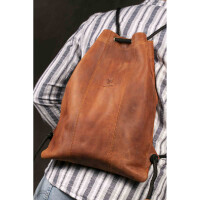 MATADOR SPARTA Leder Turnbeutel Fitnesstasche Sportbeutel Schwarz