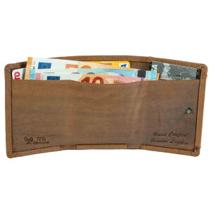 MATADOR GENF Damen Herren Portemonnaie Klein Leder RFID Hell-Braun