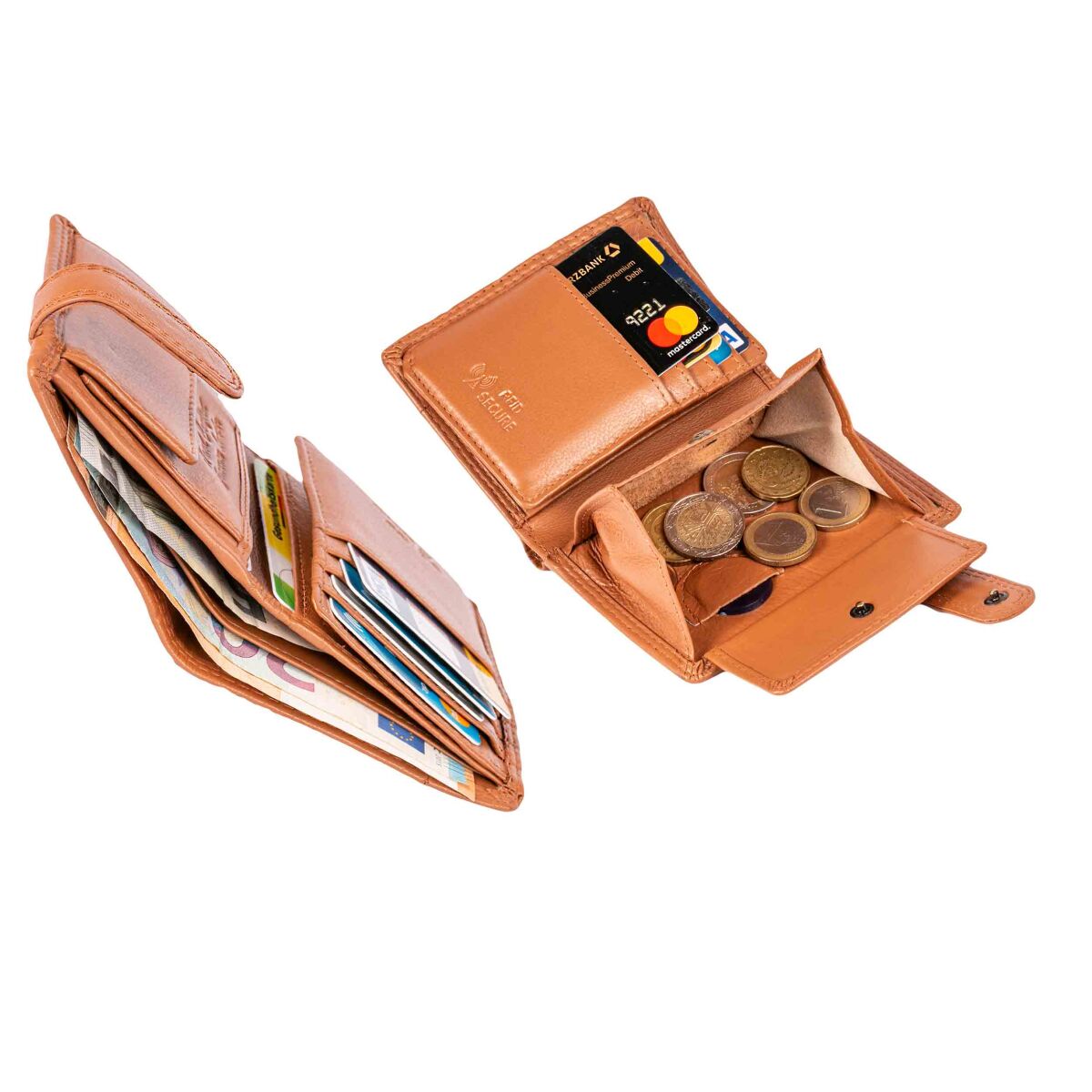 MATADOR 10228 Echt lederen damesportemonnee met RFID-bescherming, XXL, veel kaartvakken, bruin (vintage bruin), 18x10x5 CM, Vintage