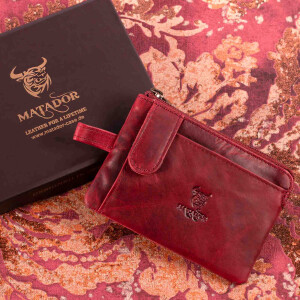 MATADOR Leder Schlüsseletui Auto Motorrad RFID Schutz Pink