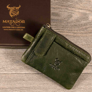 MATADOR Leder Schlüsselmäppchen Auto Motorrad Mäppchen Grün