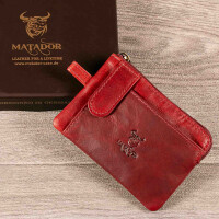 MATADOR CUSCO Leder Schlüsseltasche Schlüssel-Mäppchen RFID Rot