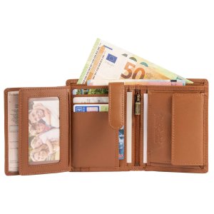 MATADOR RFID Herren Geldbörse Leder Brieftasche TüV Hell-Braun
