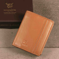 MATADOR RFID Herren Geldbörse Leder Brieftasche TüV Hell-Braun