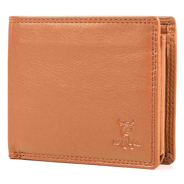 MATADOR OVIEDO Herren Leder Geldbörse Portemonnaie RFID TüV Hell-Braun