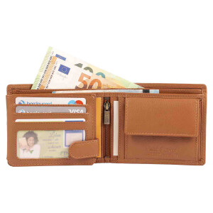 MATADOR OVIEDO Herren Leder Geldbörse Portemonnaie RFID TüV Hell-Braun