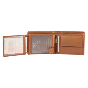 MATADOR OVIEDO Herren Leder Geldbörse Portemonnaie RFID TüV Hell-Braun