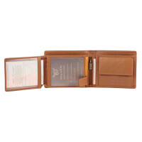 MATADOR OVIEDO Herren Leder Geldbörse Portemonnaie RFID TüV Hell-Braun