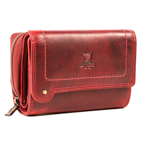 MATADOR PERTH Damen Leder Geldbörse Geldbeutel Portemonnaie Rot